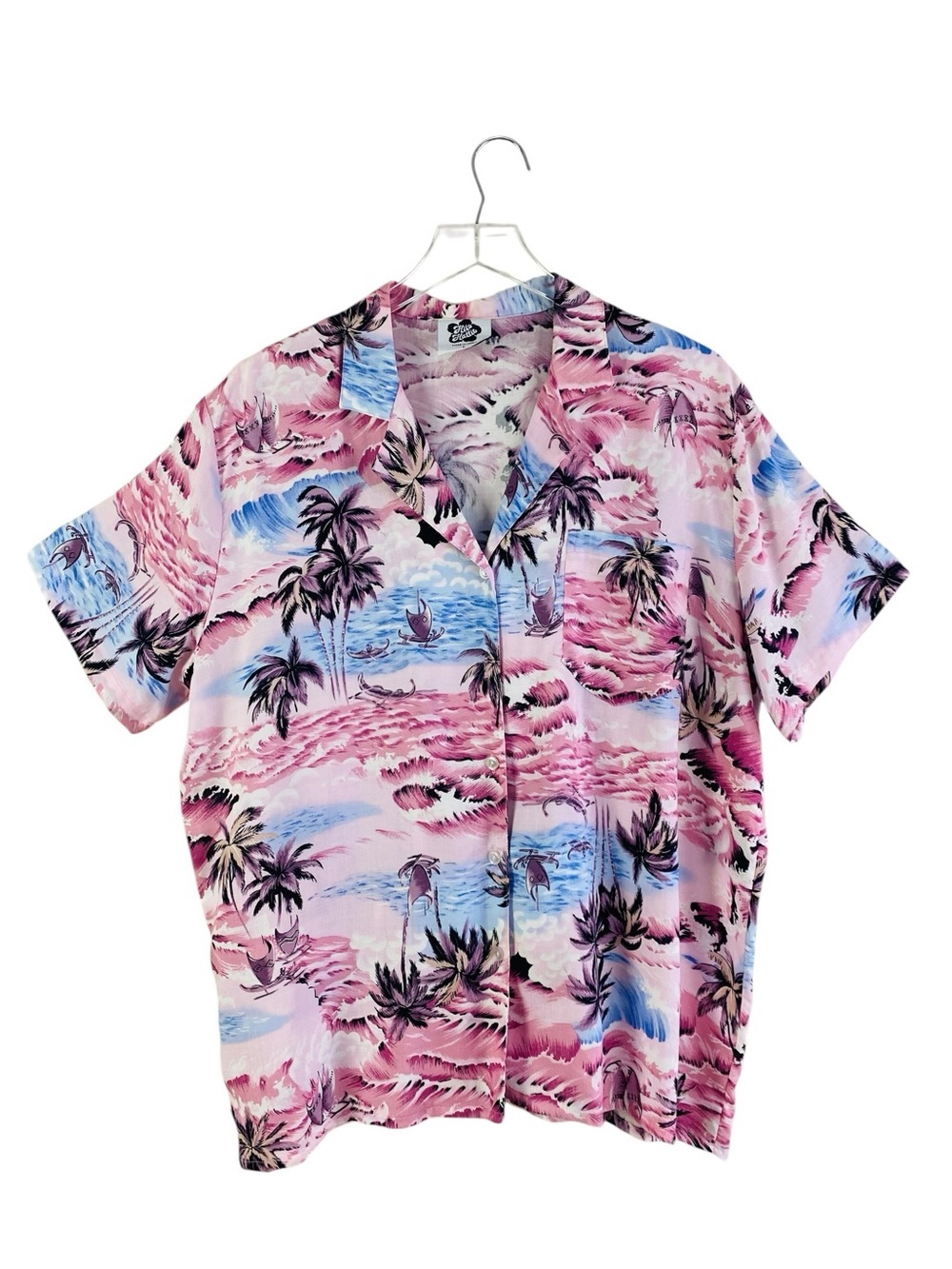 Hilo Hattie Hawaiian Short Sleeve Button Up Shirt Size L